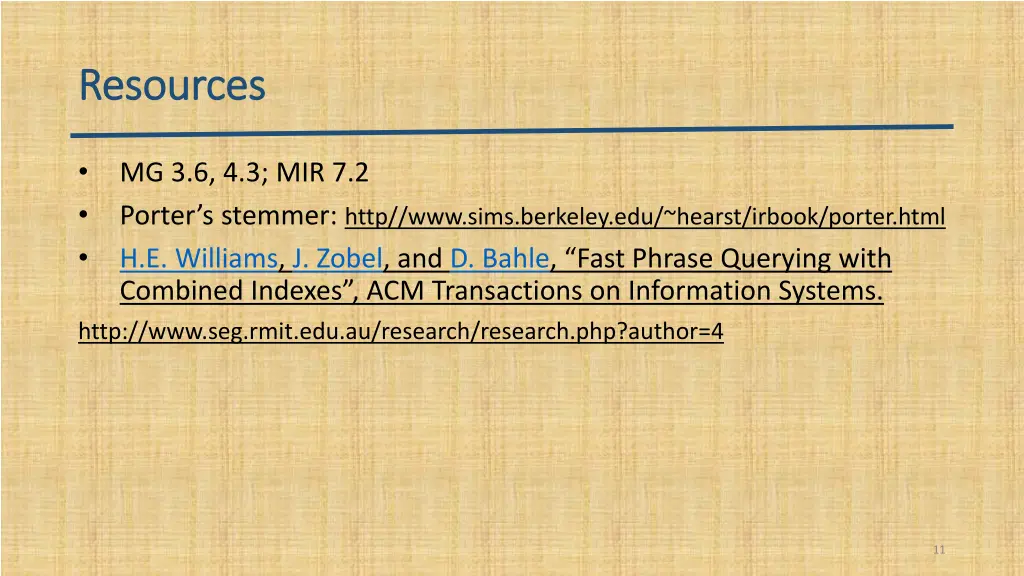 resources resources