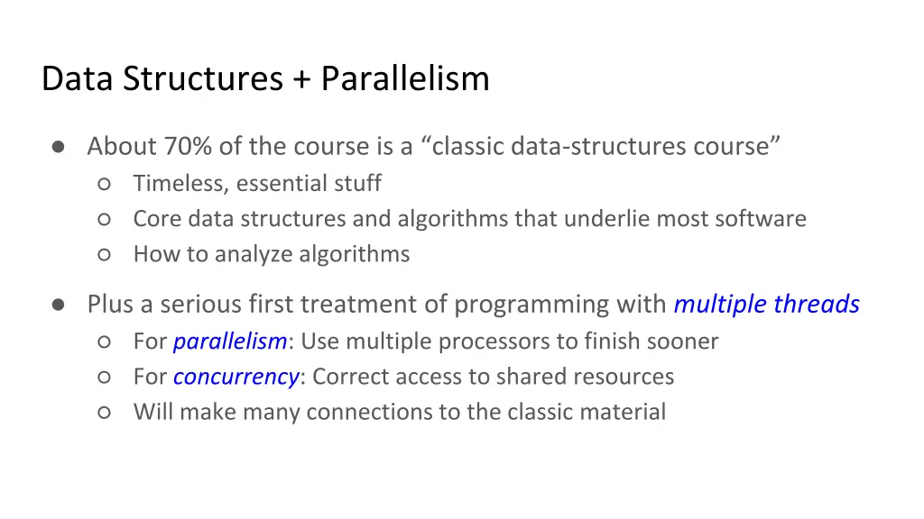 data structures parallelism