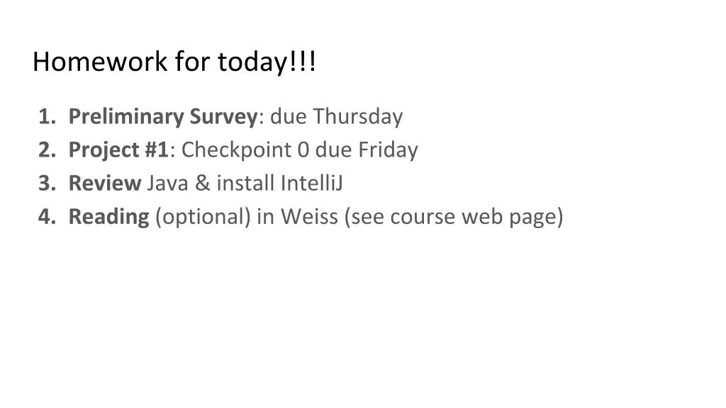 homework for today 1
