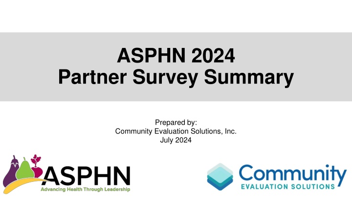 asphn 2024 partner survey summary