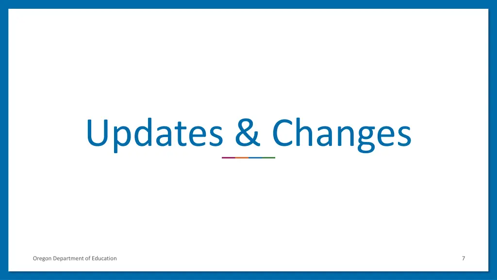 updates changes