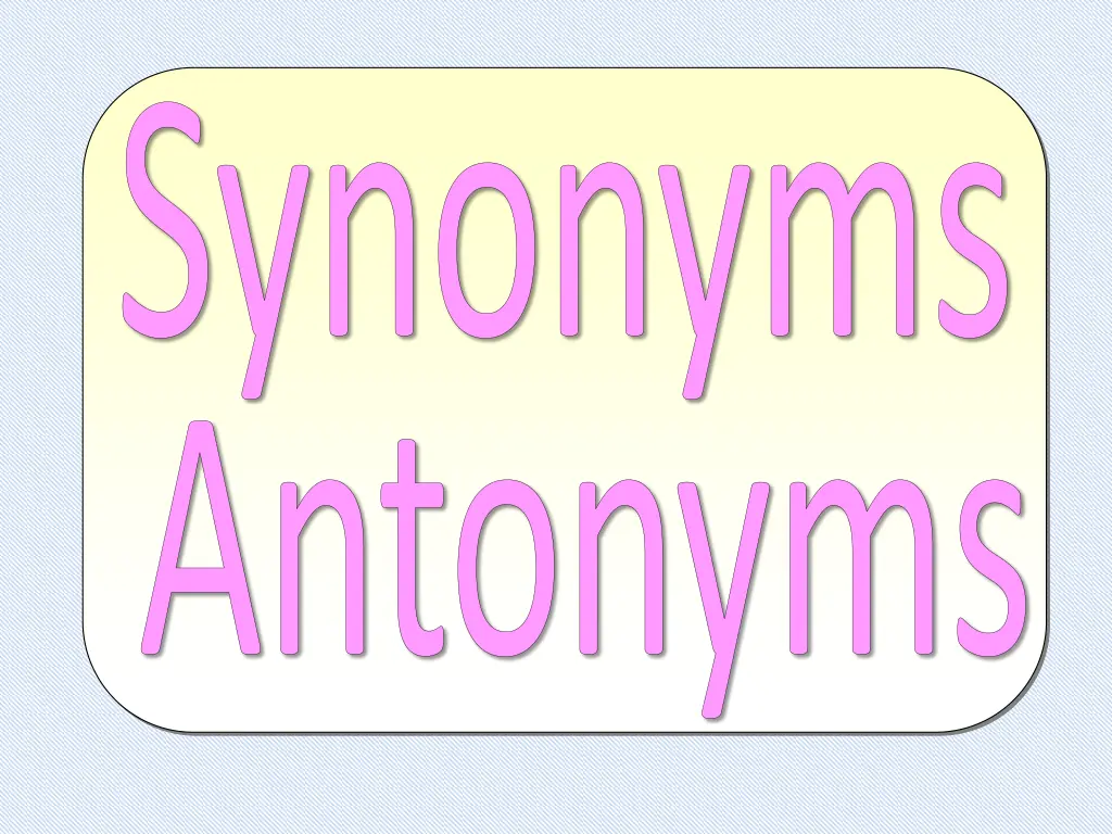 synonyms