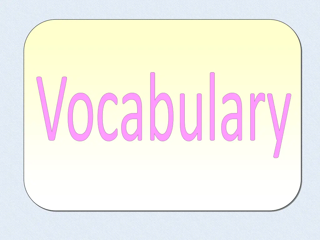 vocabulary