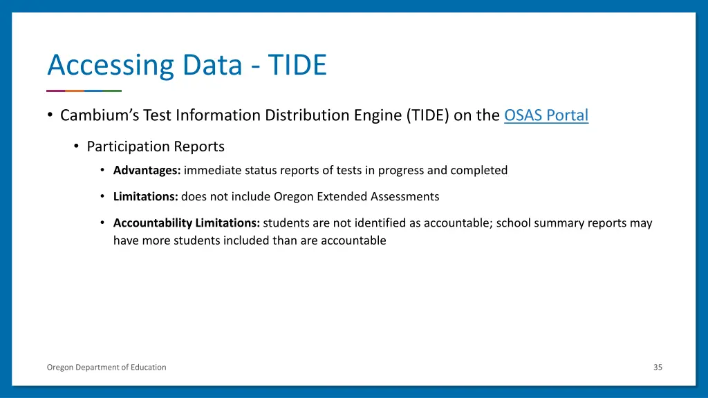 accessing data tide
