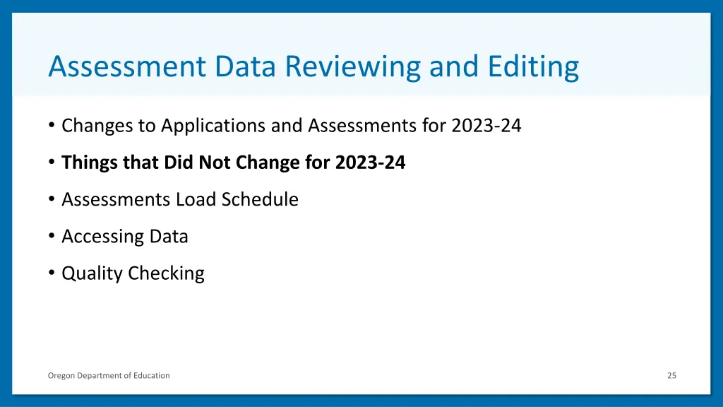 assessment data reviewing and editing 2