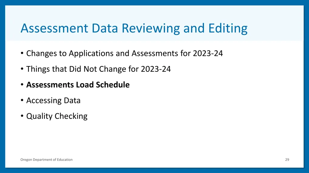 assessment data reviewing and editing 3
