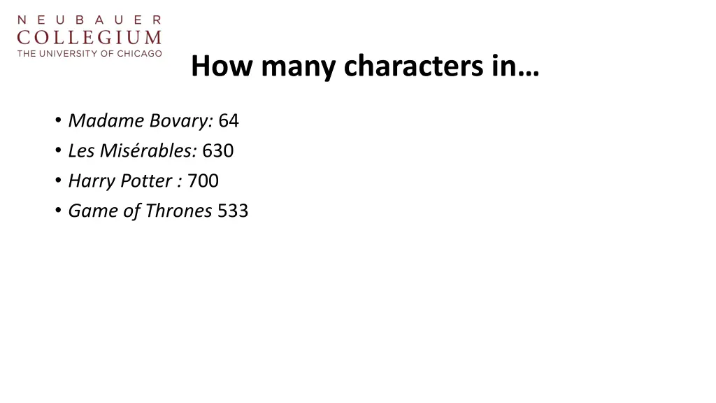 how many characters in 1