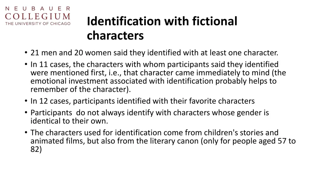 identification with fictional characters