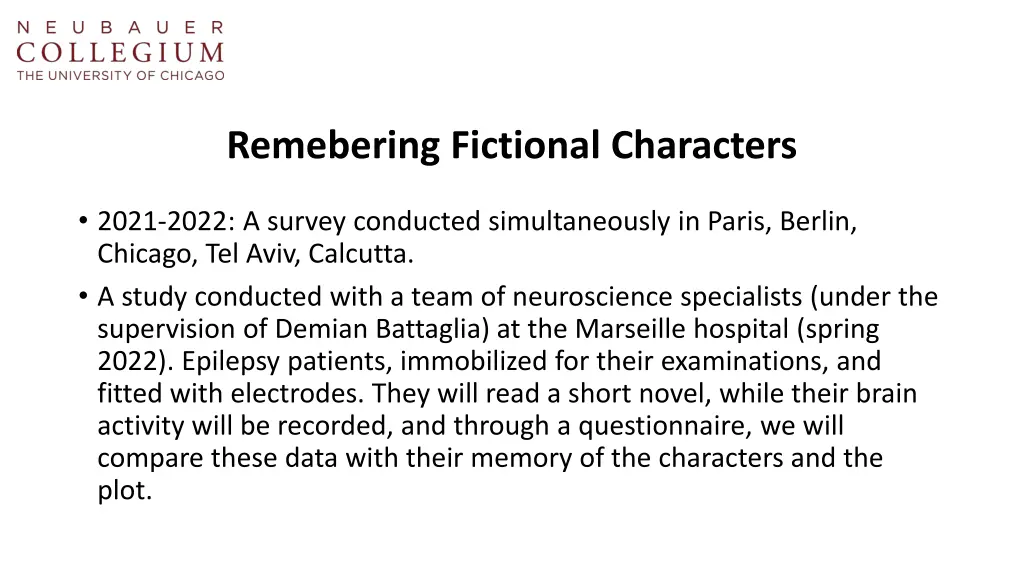 remebering fictional characters
