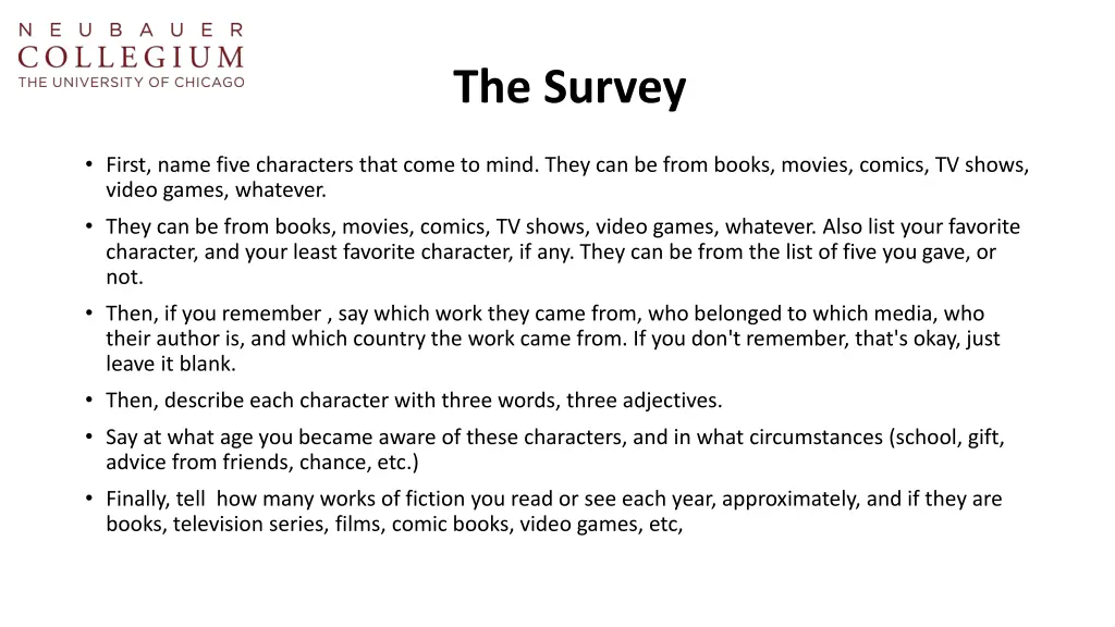 the survey