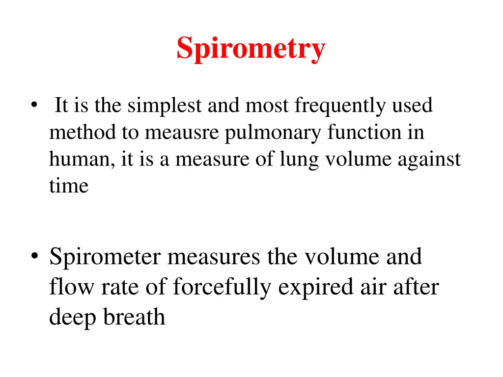 spirometry