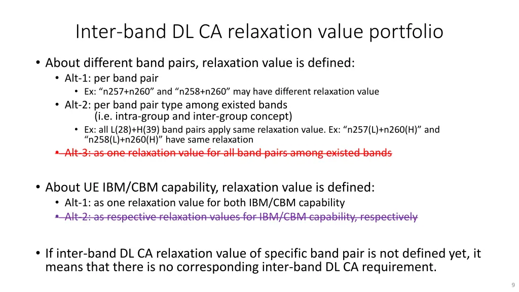 inter band dl ca relaxation value portfolio