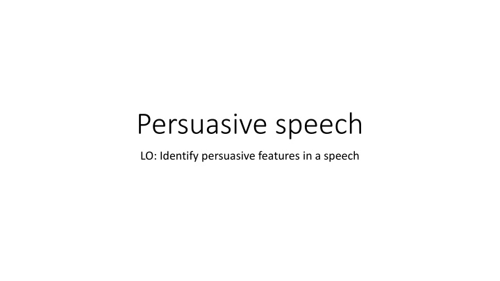 persuasive speech