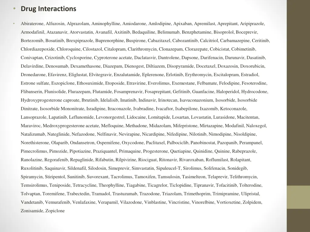 drug interactions