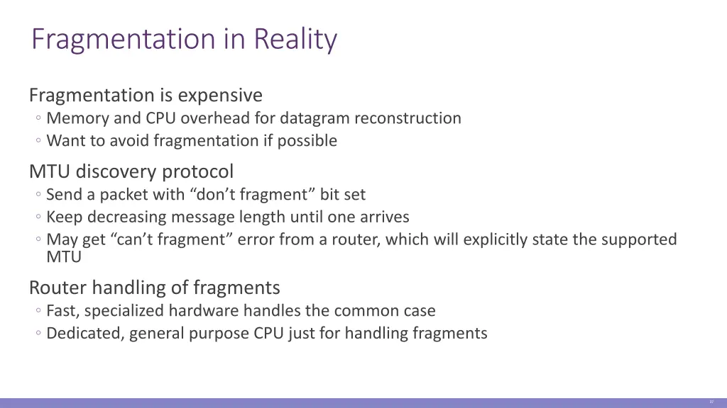 fragmentation in reality