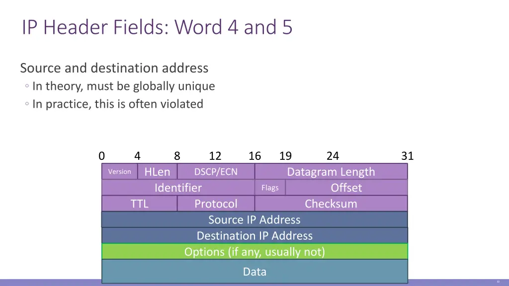 ip header fields word 4 and 5