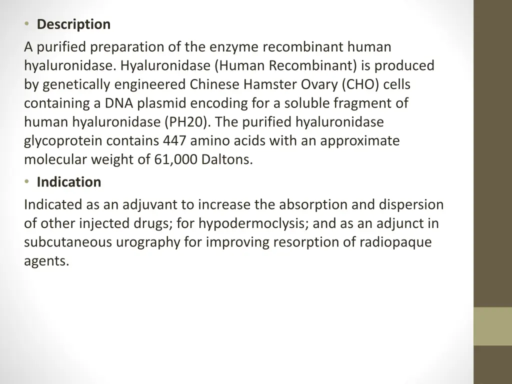 description a purified preparation of the enzyme