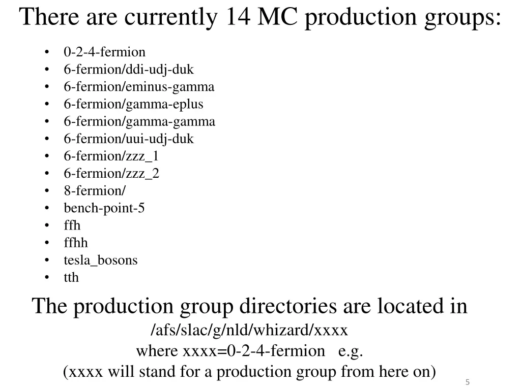 there are currently 14 mc production groups