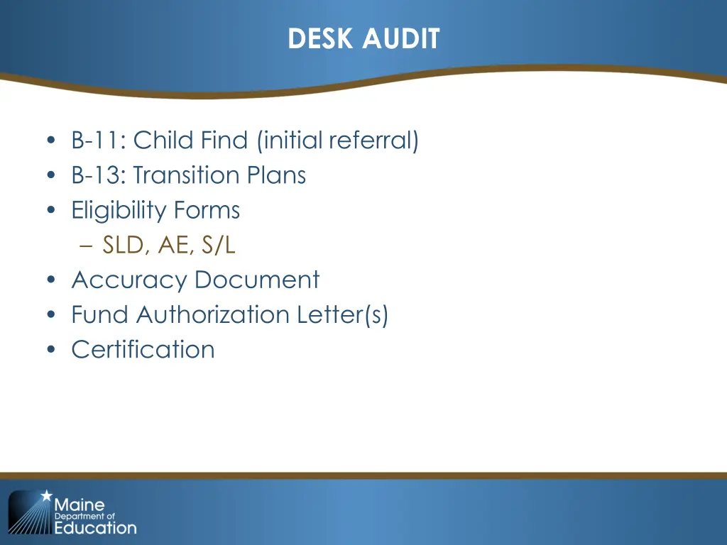 desk audit