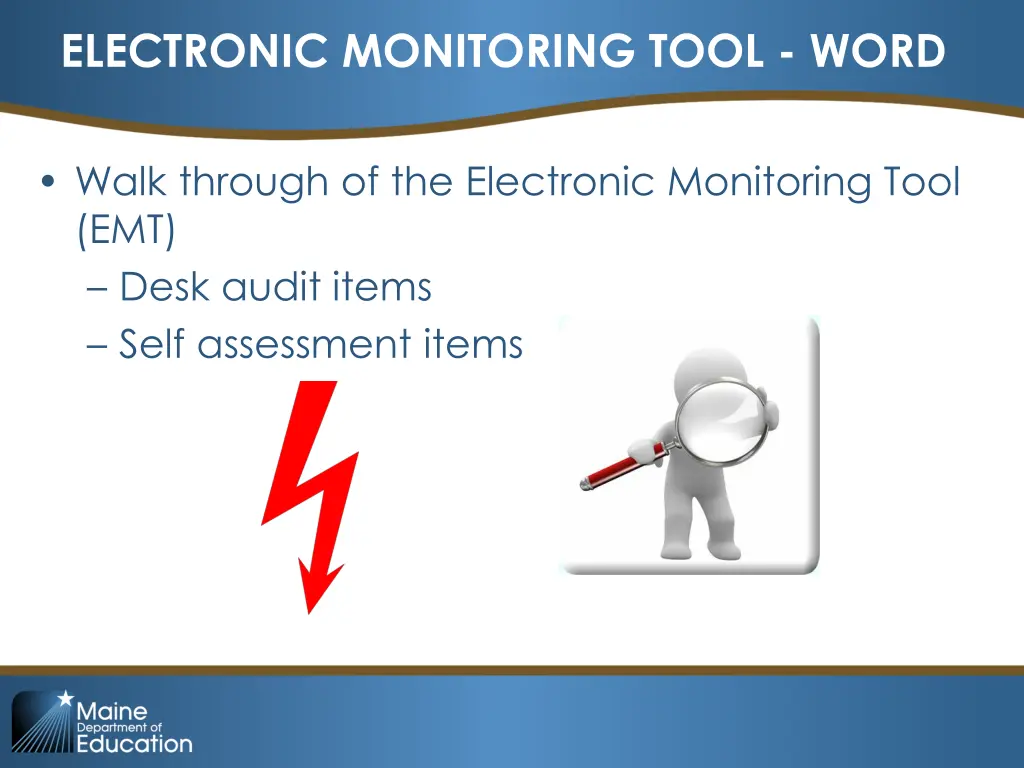 electronic monitoring tool word