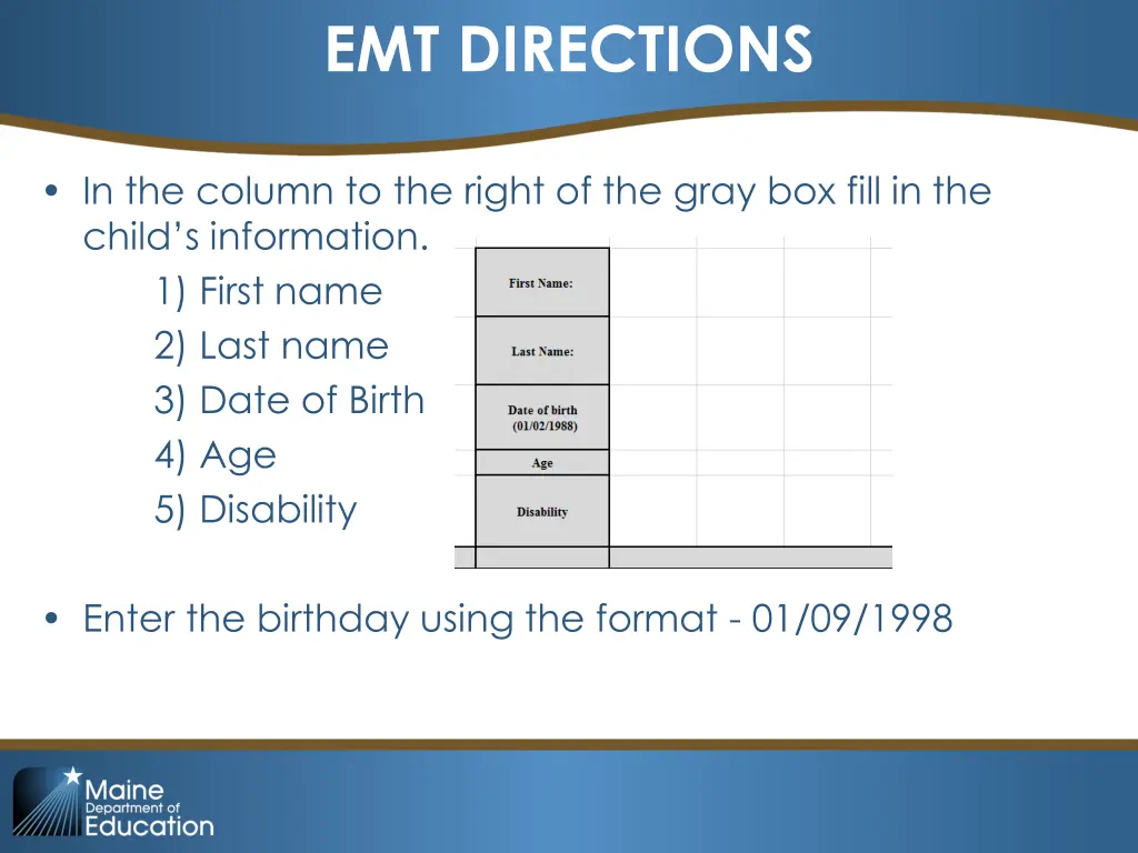 emt directions
