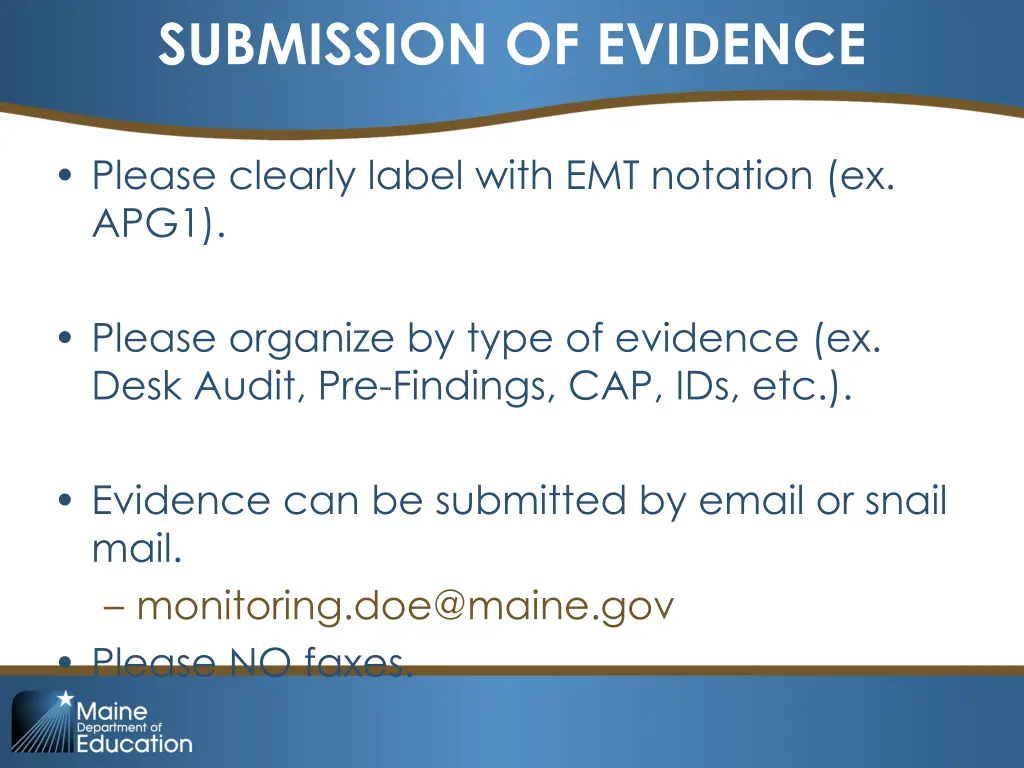 submission of evidence 1