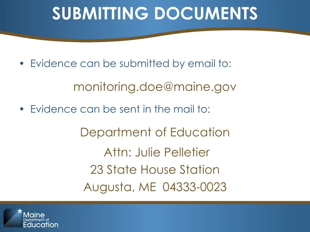 submitting documents