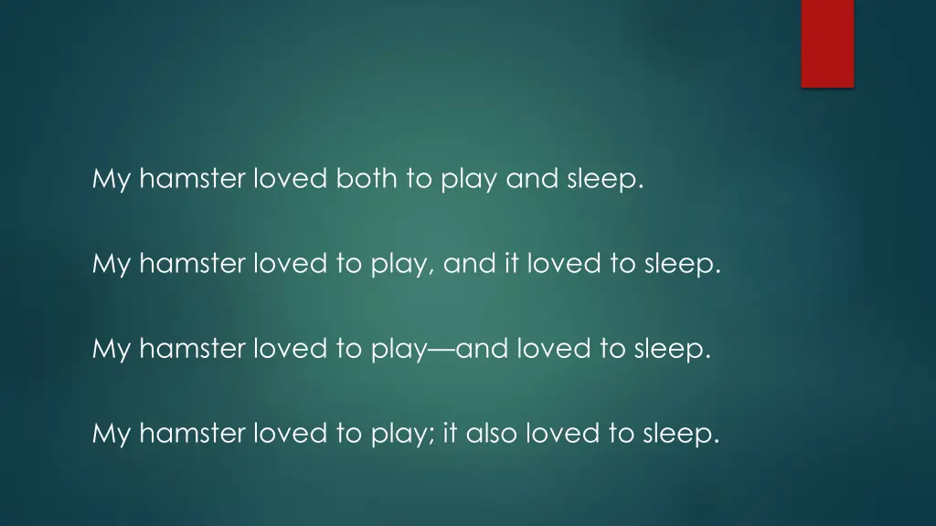 my hamster loved both to play and sleep