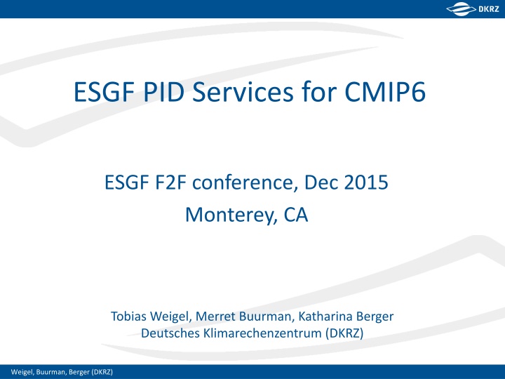 esgf pid services for cmip6