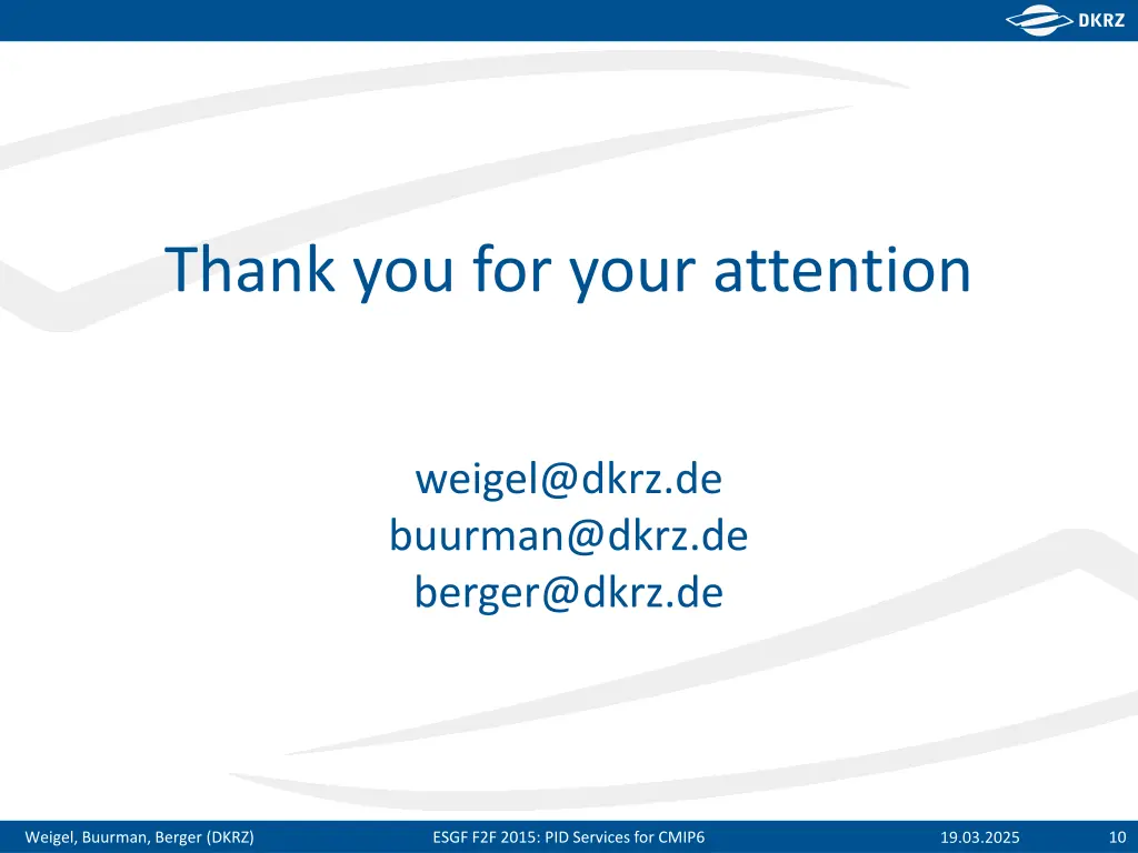 thank you for your attention