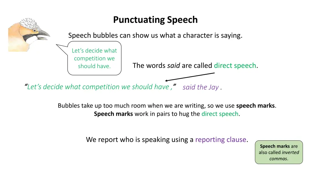 punctuating speech