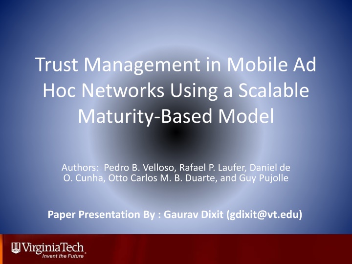 trust management in mobile ad hoc networks using