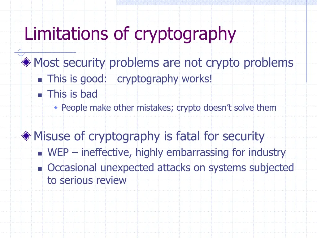 limitations of cryptography