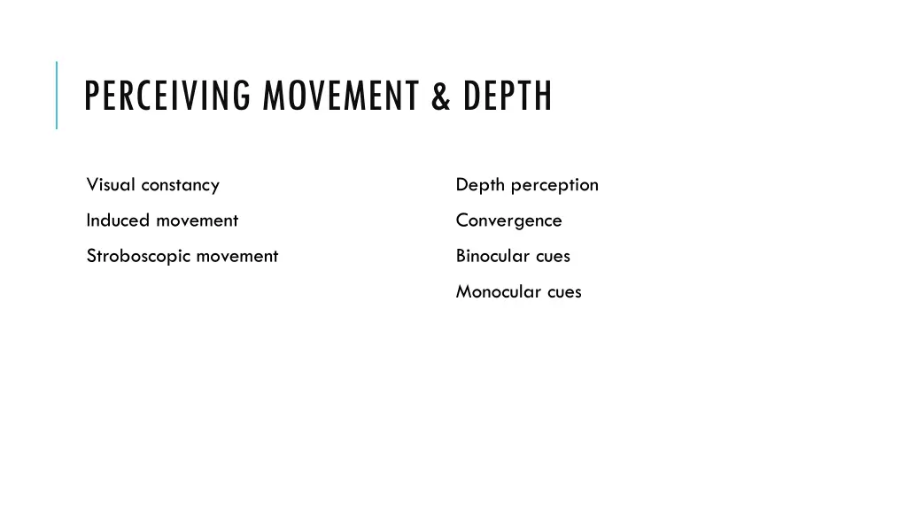 perceiving movement depth