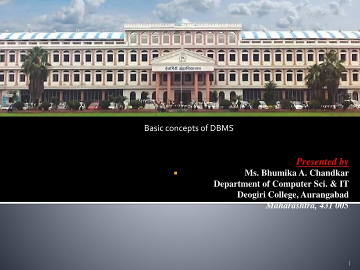 basic concepts of dbms