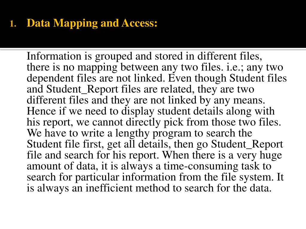 data mapping and access although all the related