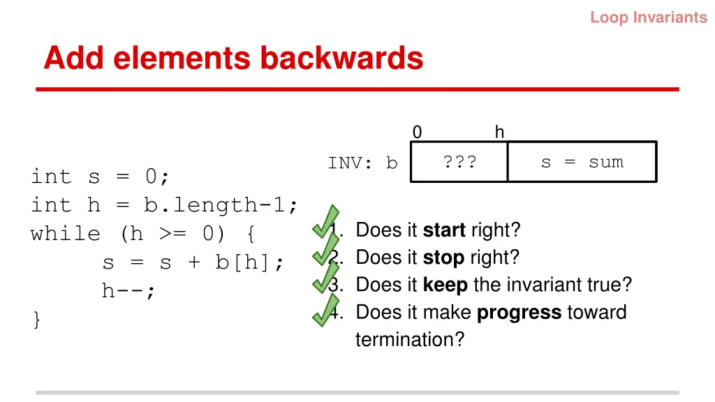 loop invariants 2
