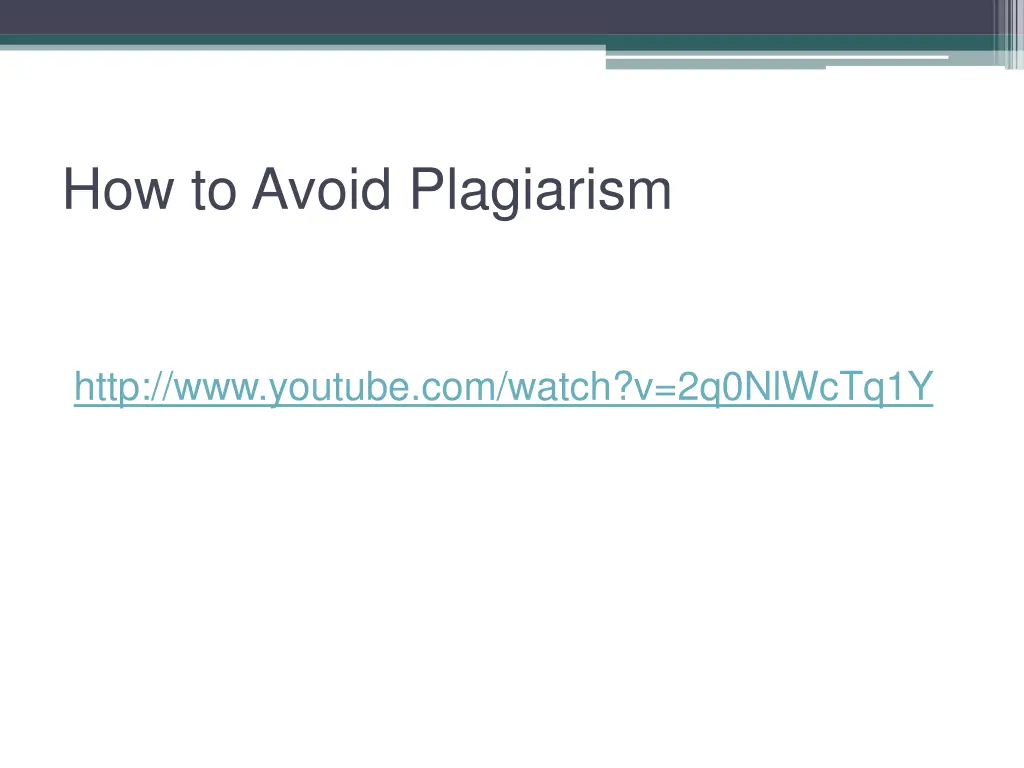 how to avoid plagiarism 1