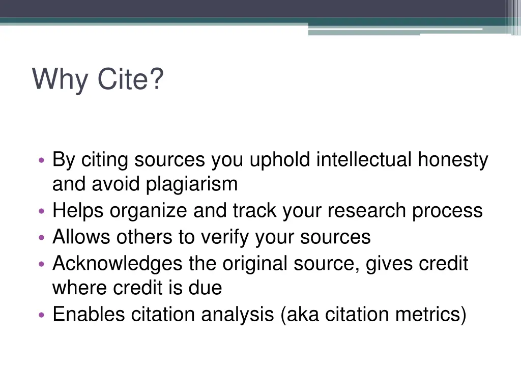 why cite