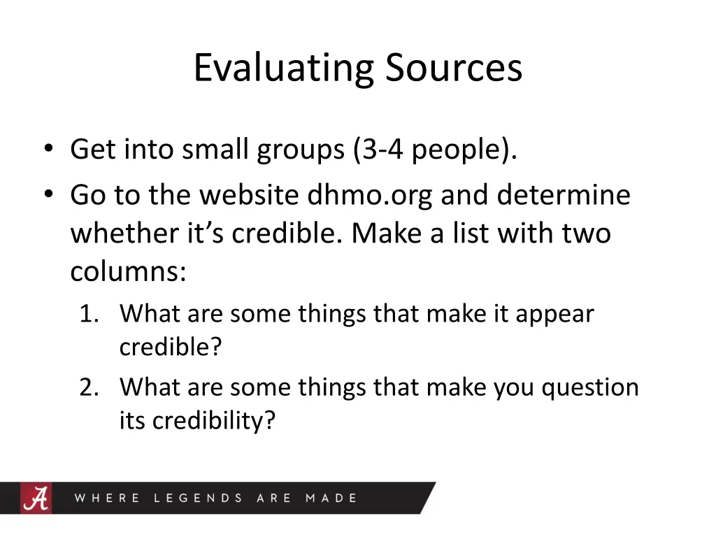evaluating sources 1