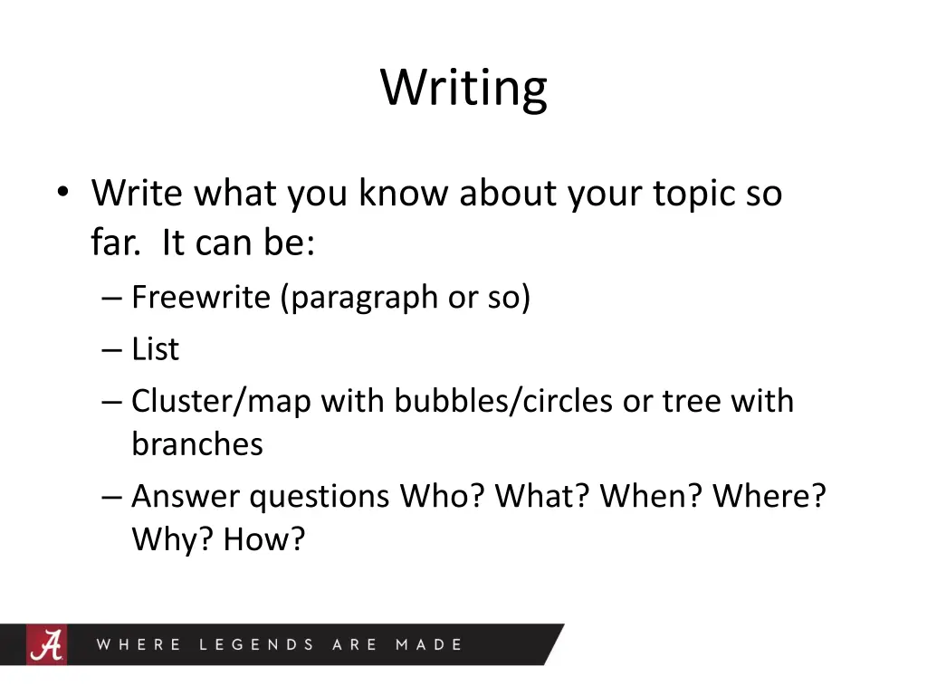 writing