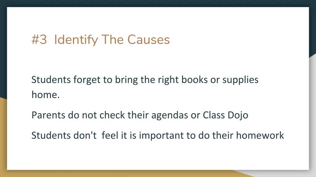 3 identify the causes