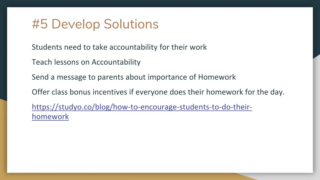 5 develop solutions