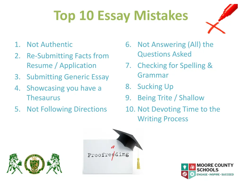 top 10 essay mistakes