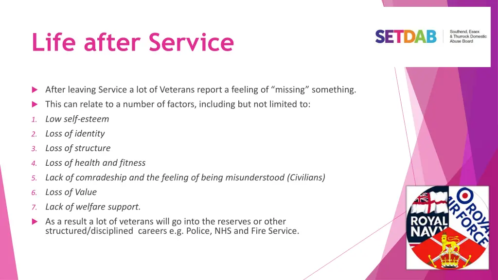 life after service