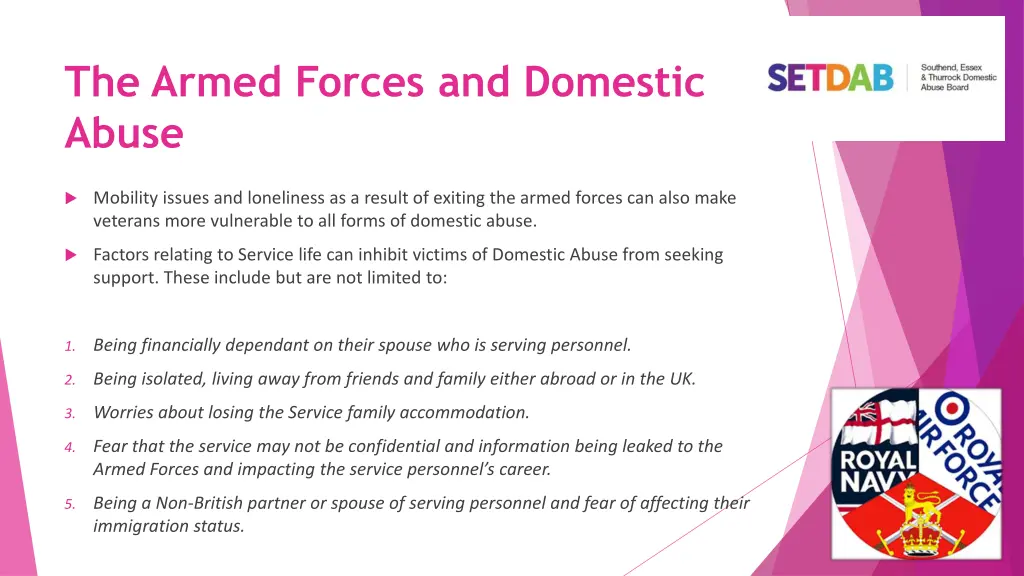 the armed forces and domestic abuse 1