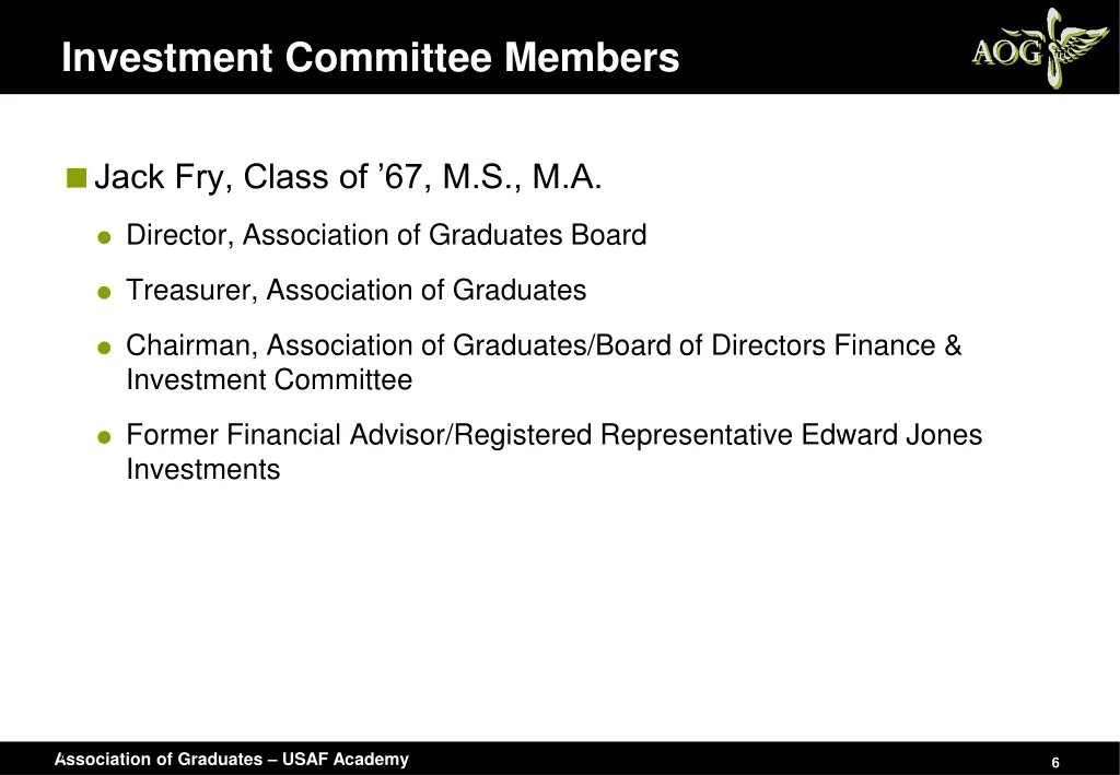 investment committee members