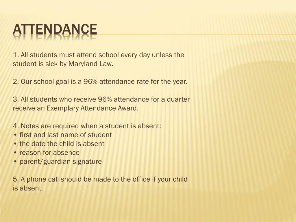 attendance