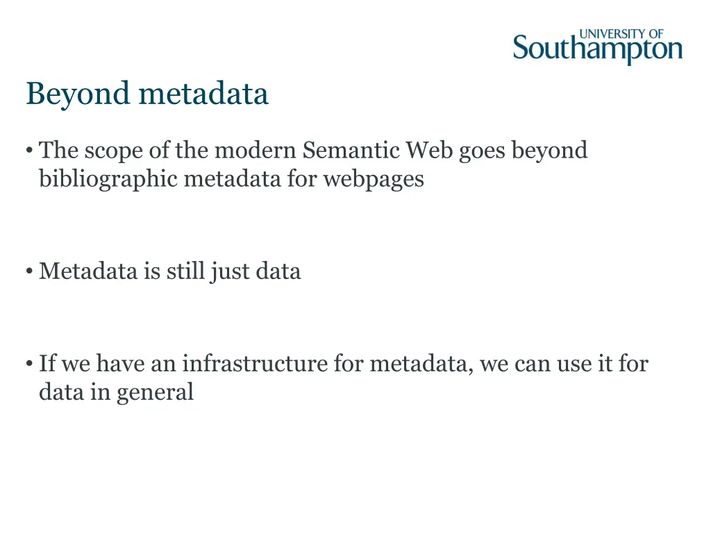 beyond metadata