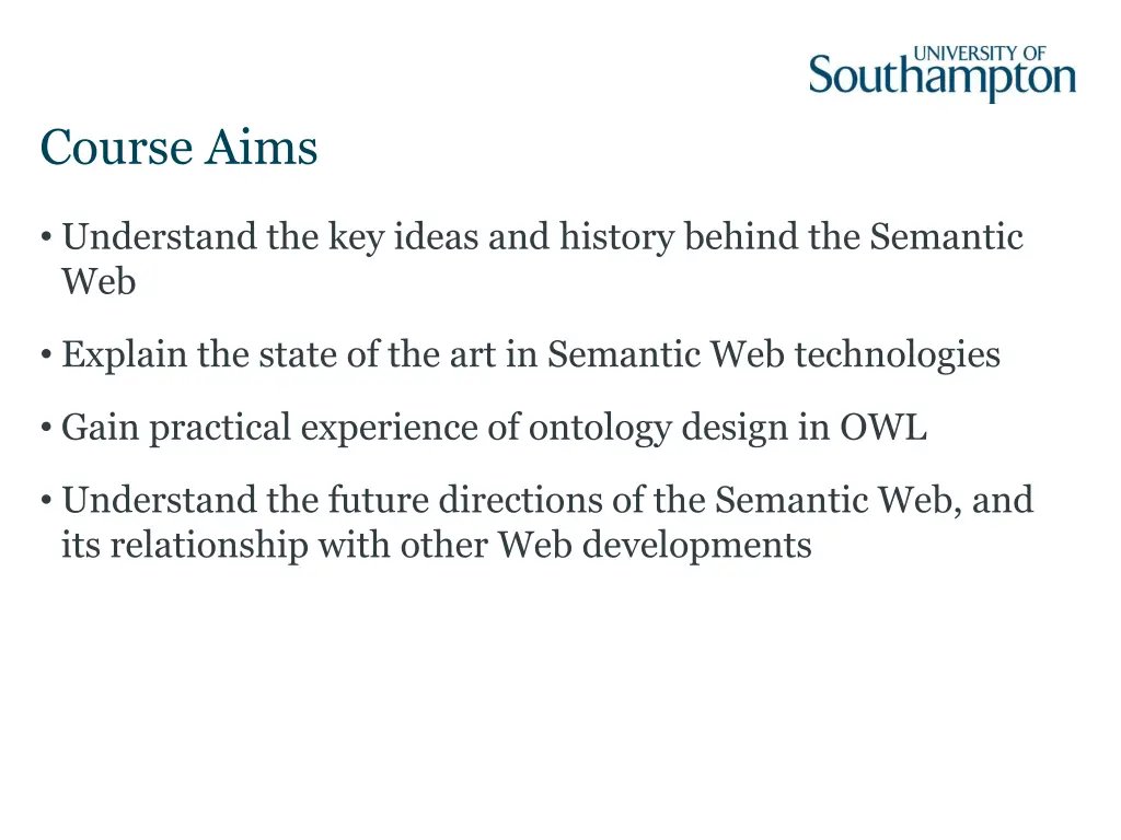 course aims